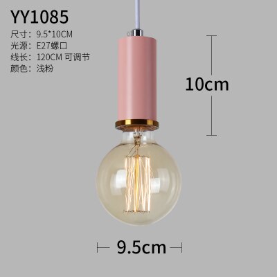 Drie scandinavische kroonluchters restaurantlamp led moderne minimalistische barlamp aluminium industriële wind: Bordeauxrood