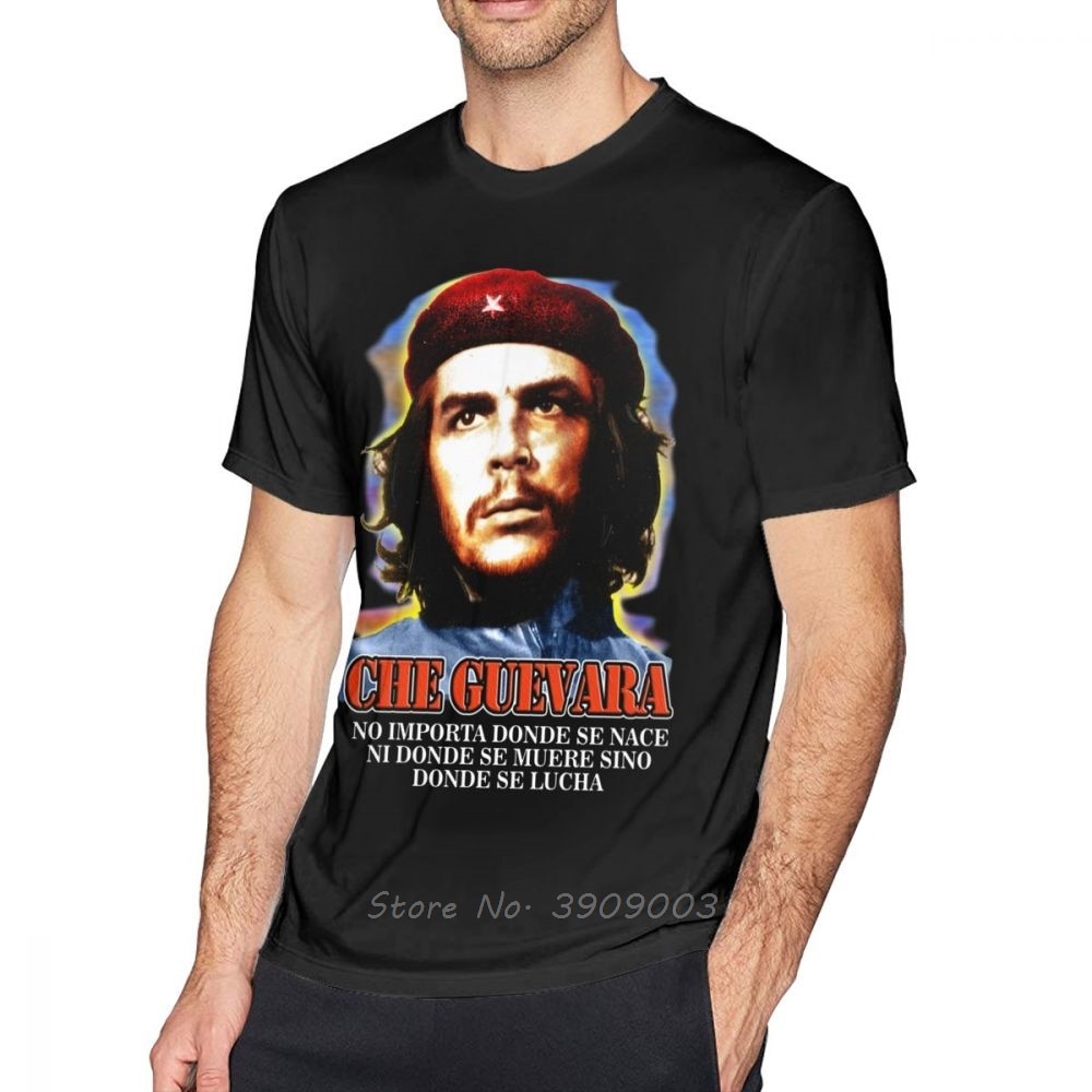 Che Guevara T Shirt Che Guevara T-Shirt Male Funny Tee Shirt Print Big Short Sleeves Percent Cotton Beach Tshirt: Black / S