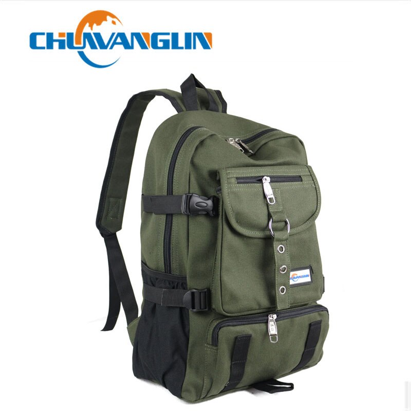 Chuwanglin Leisure Mannen Rugzak Reistas Riem Rits Effen Kleur Toevallige Canvas Rugzak Schooltas ZDD5194