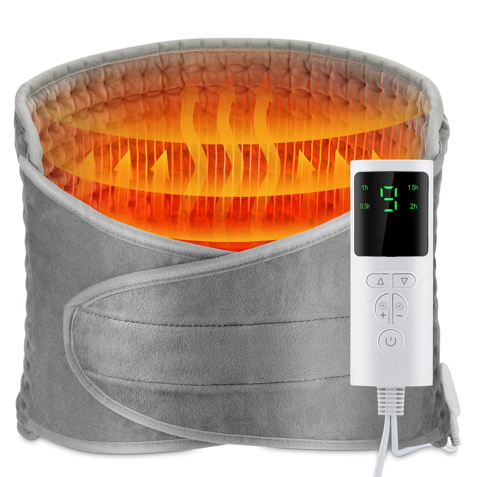 Elektrisch verwarmingskussen Huisdierwarmemat met 9 niveaus Constante temperatuur 4 modi Timer Winterlichaamsverwarming Thermische mat voor buikhand