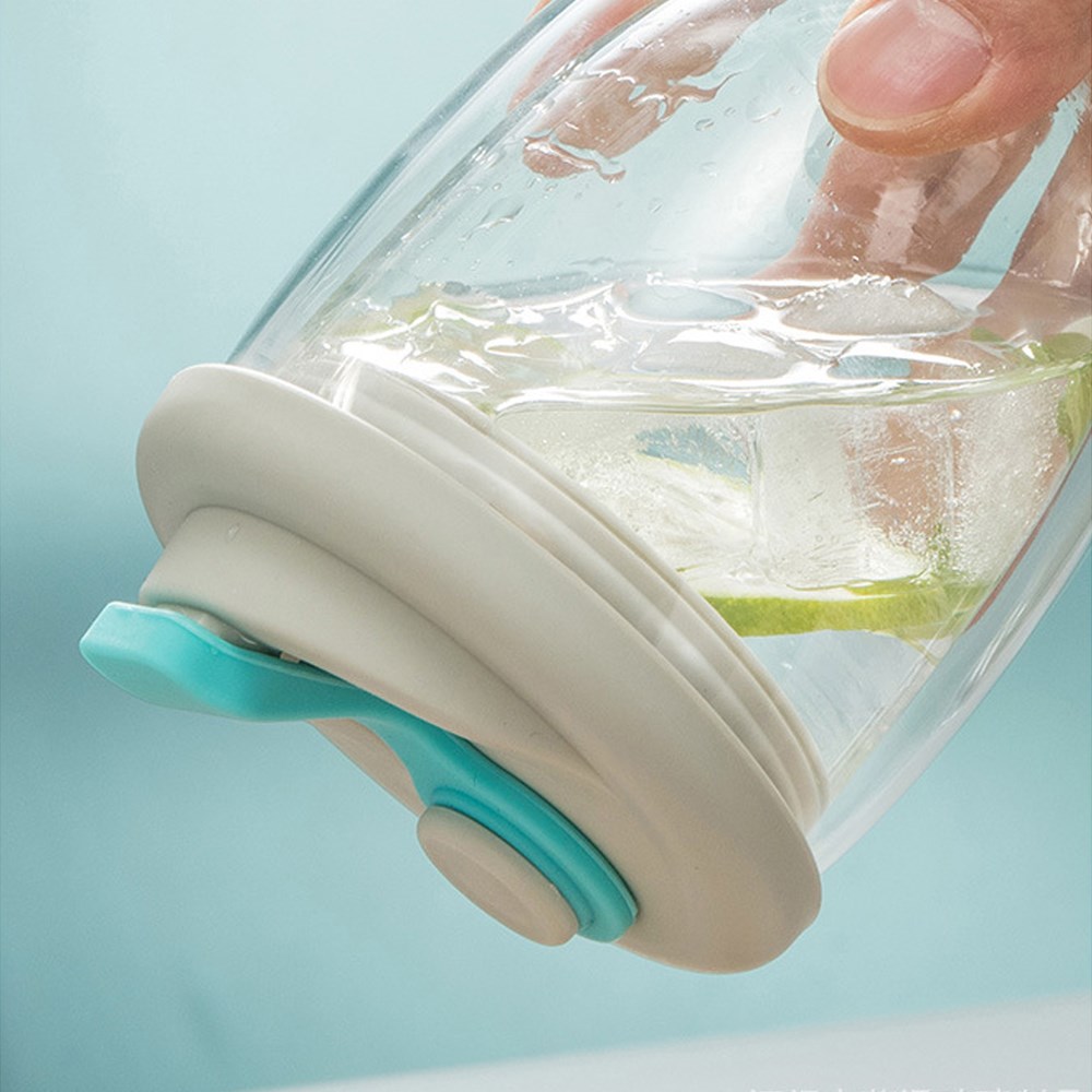 Leuke Draagbare Waterbeker Dubbelwandige Glazen Beker Met Lekvrij Deksel Transparant Geïsoleerde Koffiekopjes Melk Thee Sap Mok Dinkware
