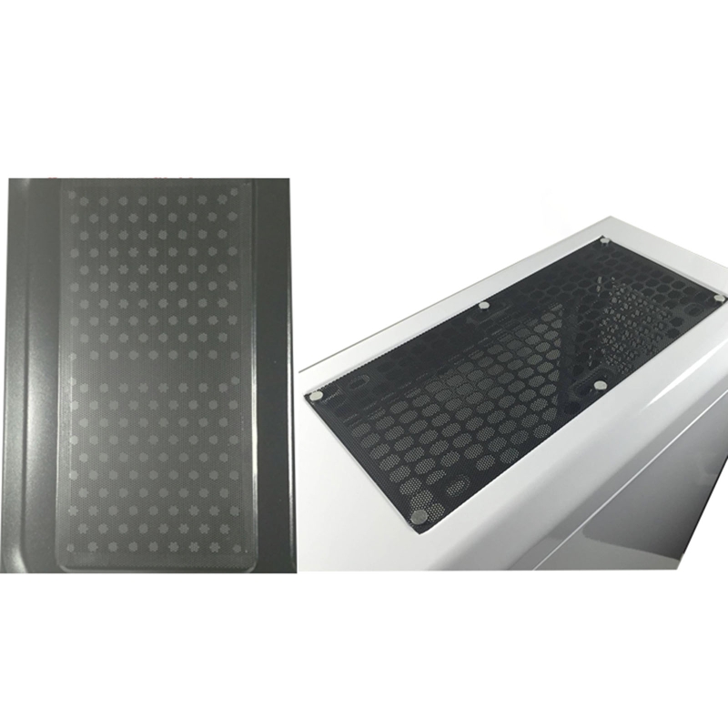Computer Chassis Fan Dust Filter Mesh PVC Computer PC Case Fan Dust Proof Filter Cover Grills Black 1.5mm Aperture