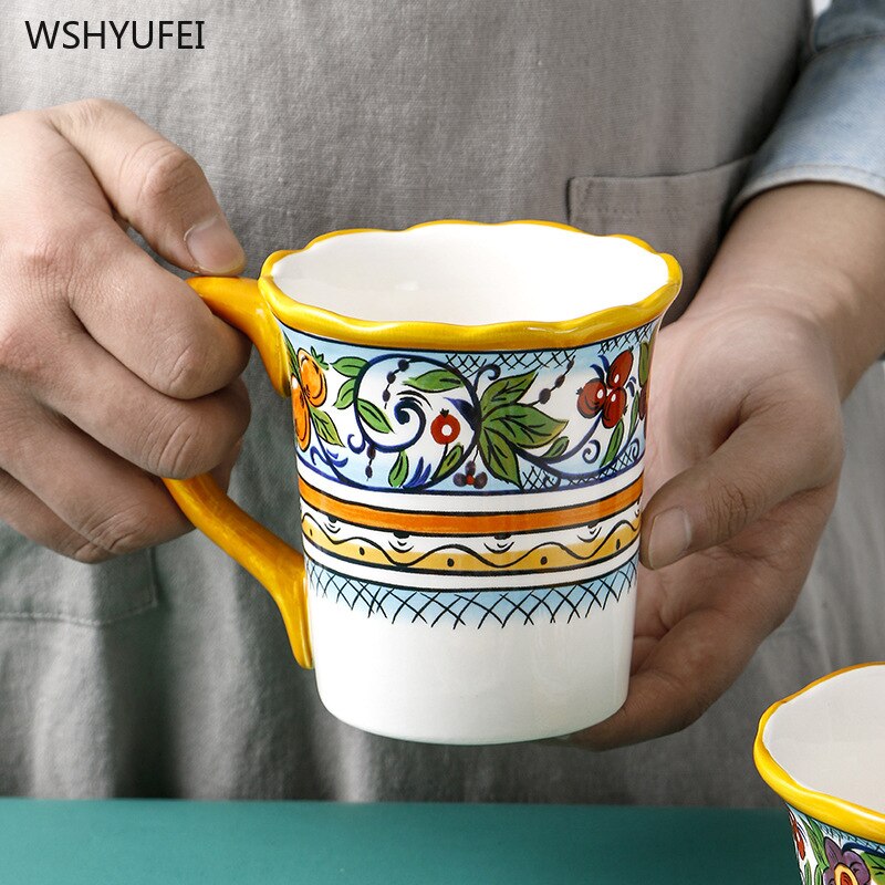 1 szt. Ceramiczny talerz na owoce zastawa deserowa talerzyk deserowy ręcznie malowany zastawa obiadowa ślub wakacje przybory kuchenne piękne