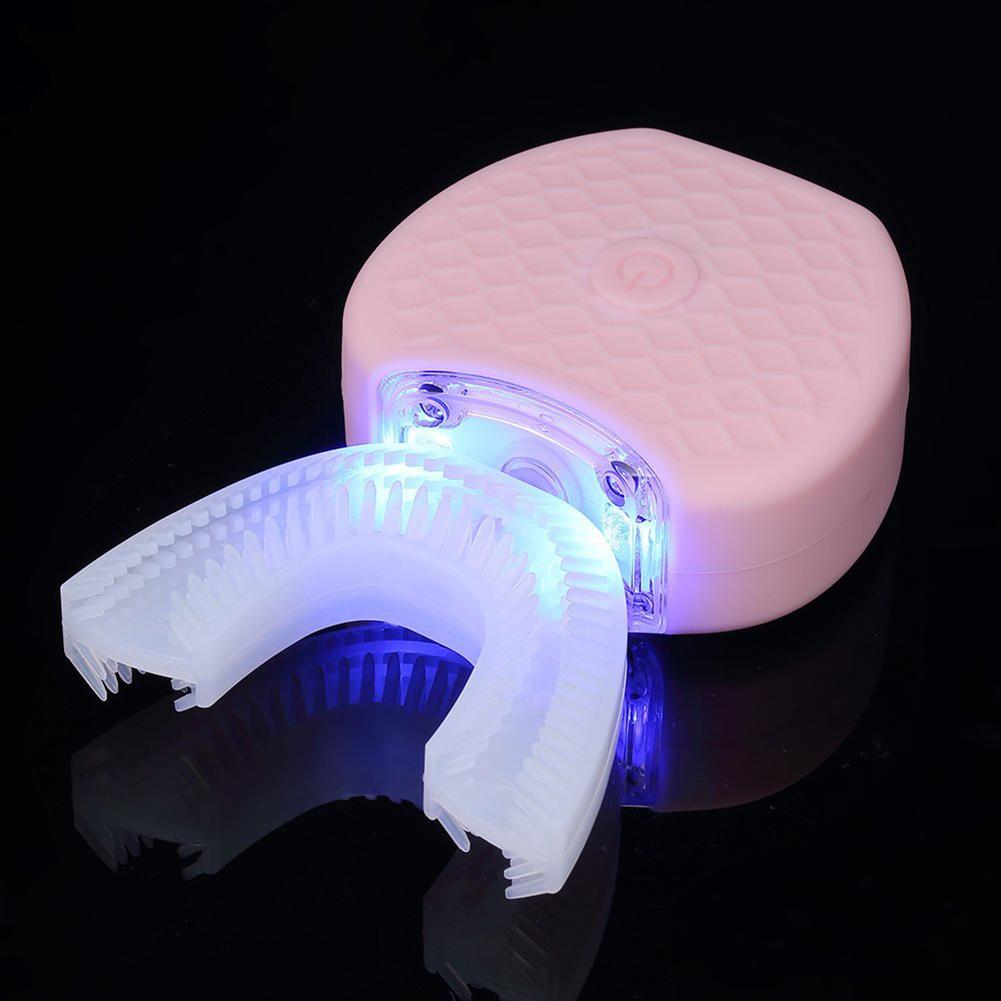 360 Graden Automatische Sonic Elektrische Tandenborstel Siliconen Ultra Sonic Elektronische Tandenborstel Usb Oplaadbare Vervanging Hoofd