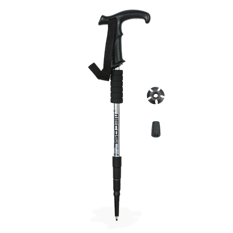 Nordic Walking Poles Adjustable Trekking Poles Telescopic 50-110 cm Anti Shock Telescopic Canes Stick for Outdoor Hiking Camping: Silver