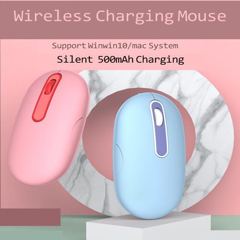 SeenDa 2.4GHz Wireless Mouse Rechargeable Silent Mouse Girl Rechargeable Mini Silent Mice Ergonomic For Laptop PC