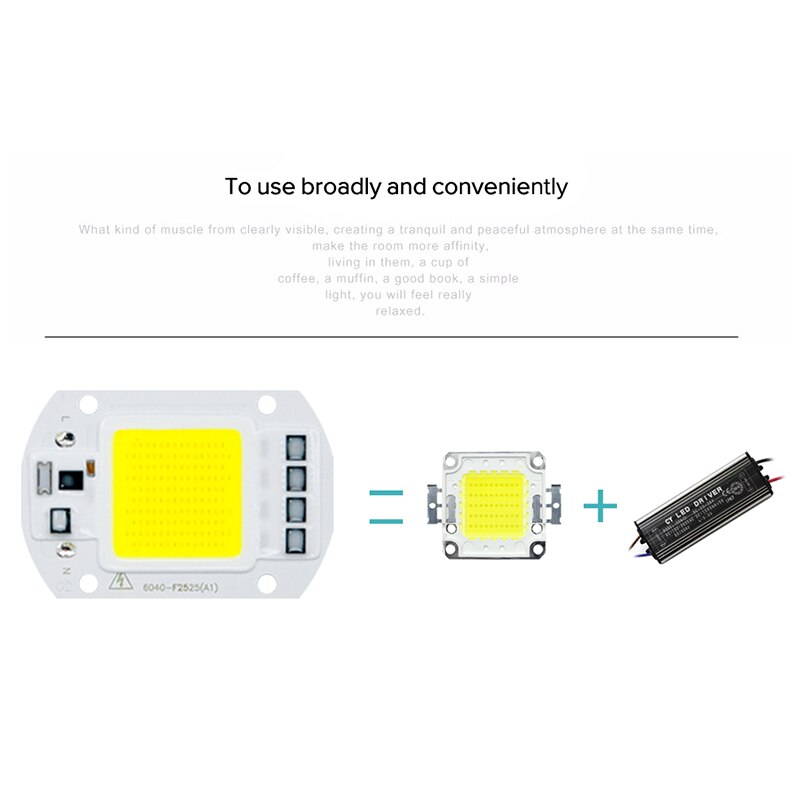 COB chip LED 50W 110V 220V 30W 20W 10W inteligentny IC pasuje do DIY zewnątrz LED światło halogenowe nie ma potrzeby kierowcy