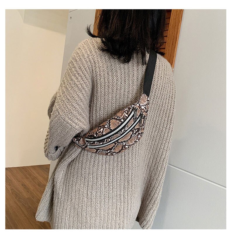 GLRSBUTY Serpentin Taille Tasche Frauen fanny Pack PU Reise Partei Hüfte miserabel Tasche Damen Gürtel Tasche Tasche Geldbörse für telefon Karte