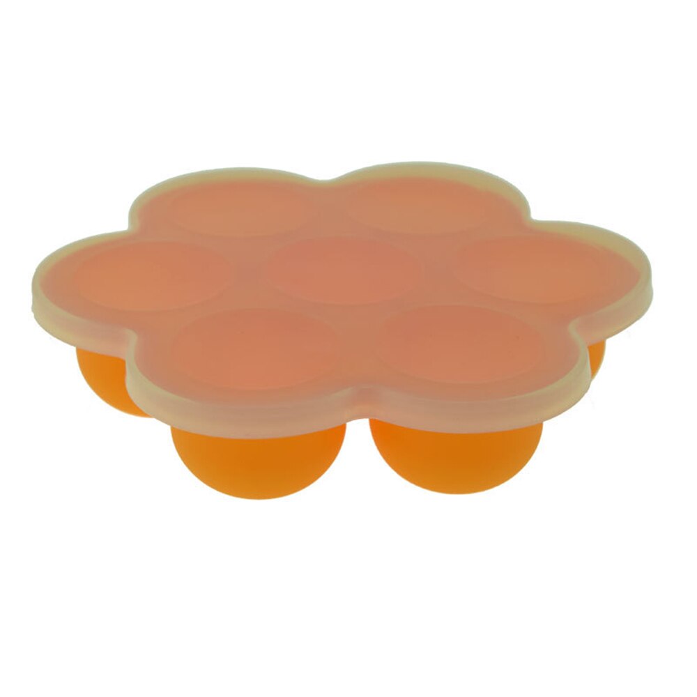 Récipient alimentaire en caoutchouc de silicone pour bébé, boîte de stockage de lait de sein de Fruit de bébé, congélateur plateau bac à légumes accessoires de cuisine outils: Orange