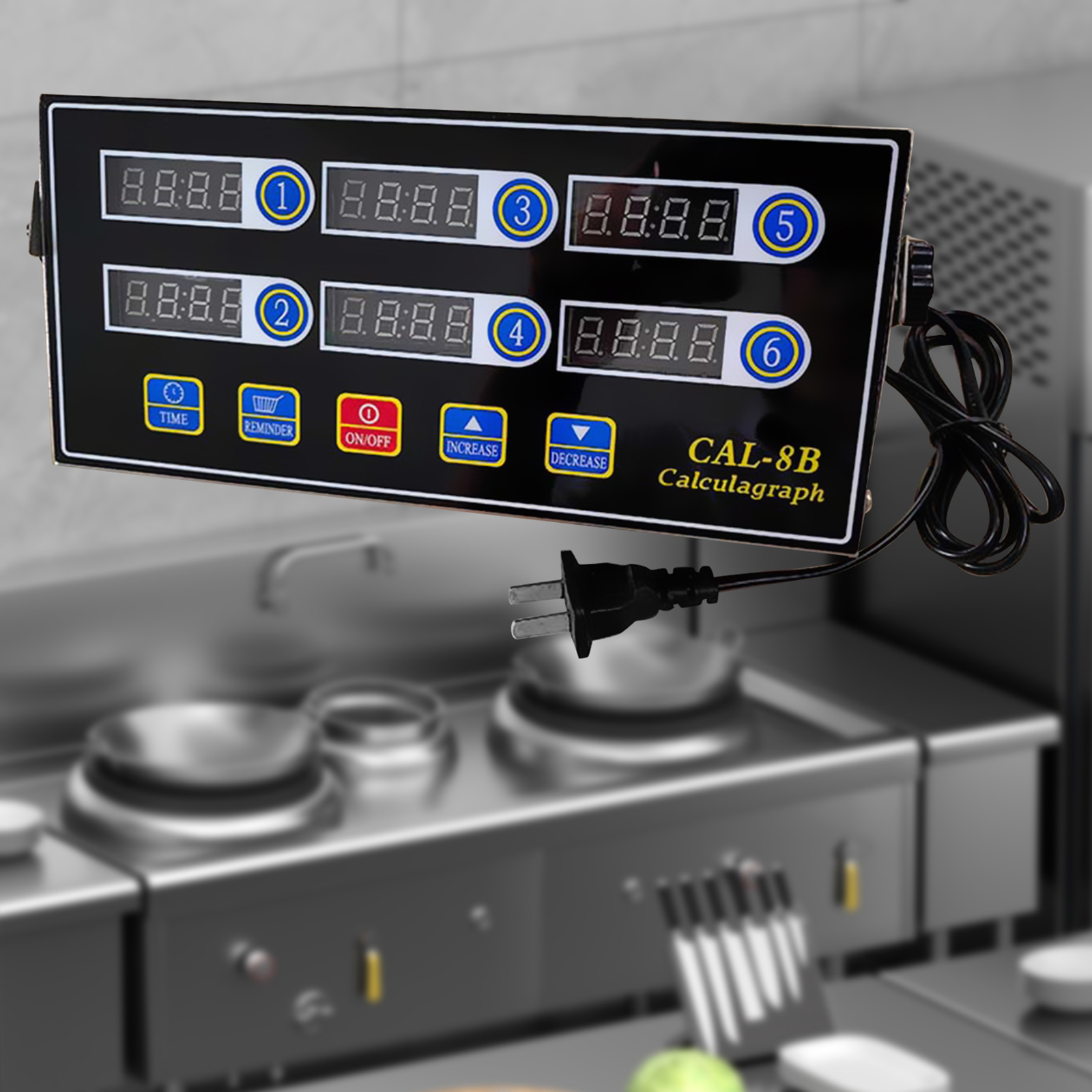 6- kanals kommersielt kjøkken timer tilberedningstimer minnefunksjoner bakeri frityrkoker timer tilberedningspåminnelse timer for restaurant