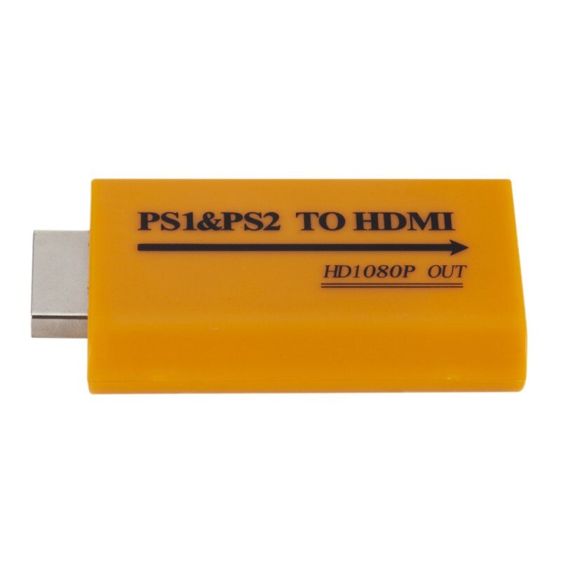 Audio-uitgang HDMI Adapters Voor PS1 Naar HDMI Voor PS2 Naar HDMI 1080P HD Draagbare Geel Audio Video Converter adapter Accessoires
