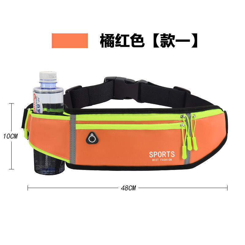 Buylor Sport Taille Verpakking Vrouwen Mannen Running Belt Heuptas Waterdicht Fanny Pack Portemonnee Mannen Pouch Riem Draagbare Telefoon Houder gym: orange 2