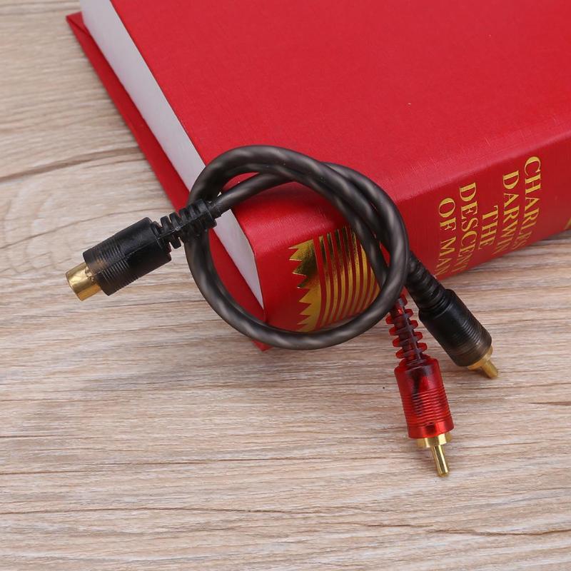 Car Audio 1 RCA Female to 2 RCA Male Y Splitter Cable Converter Cord Adapter Cable For Car Audio System MP3 For Phone