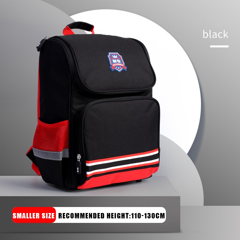 M&G Schoolbag Primary School Students Backpack 6-12 Years Large Capacity Book Bag Spine Protection Lightweight Tutorial bag: Smaller black 1pc