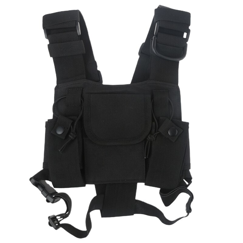 594F Radio Chest Harness Chest Front Pack Pouch Holster Vest Rig for Two Way Radio Walkie Talkie