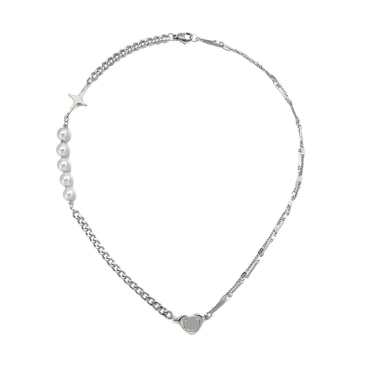 Flashbuy Gold Silber Farbe Kette Halsband Halskette Frauen Transparente Acryl Anhänger Halsketten Hüfte hüpfen Jewlery: N79288N