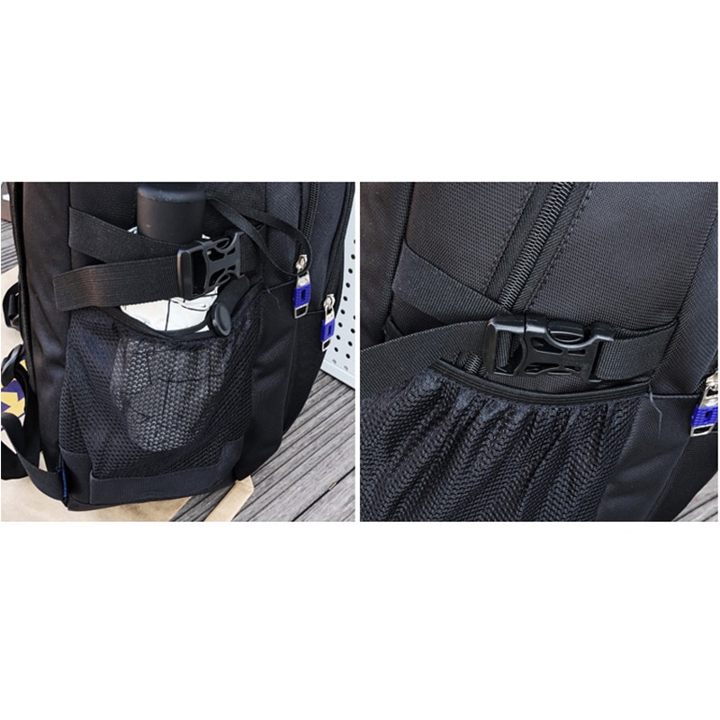 Mochila para hombre, mochila escolar para adolescentes, mochila negra de nailon para estudiantes, mochila informal de estilo universitario para jóvenes, mochila grande