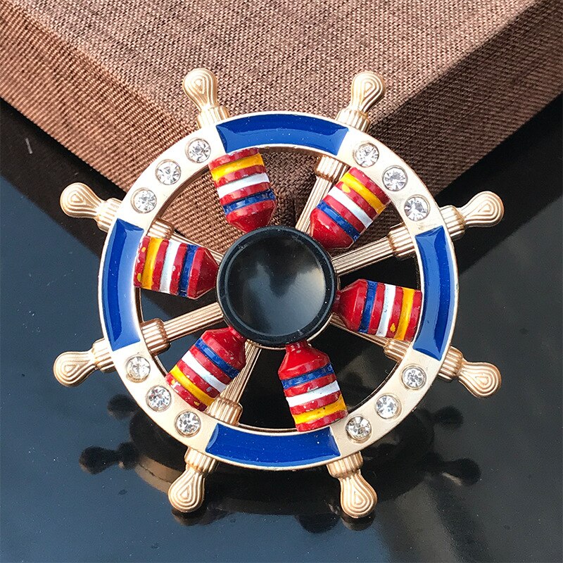 Double Layer Fidget Spinner Colorful Metal Rudder Gear Wheels Hand Spinner Fidget Spinner For Stress Relief Gyro Toys