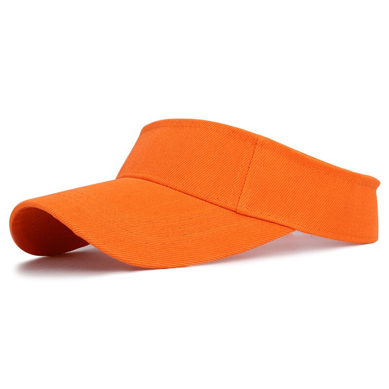 Wuaumx unisex kesä tyhjä silinteri lippalakki miesten naisten juoksu tennis golf visiiri hattu kiinteä snapback lippis 15 väriä: Oranssi