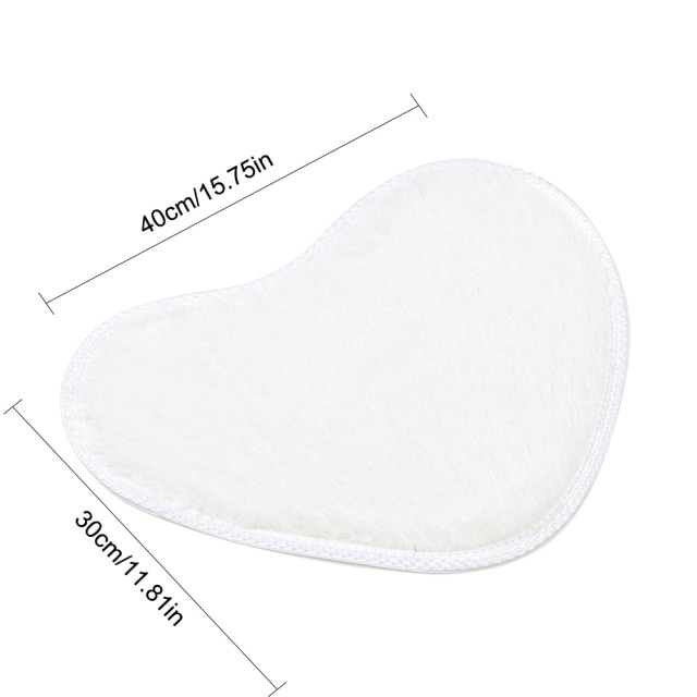 Tapis de bain en forme de cœur, antidérapant, joli, à la , pour la cuisine, la salle de bain, décoration de maison, 40cm x 28cm, offre spéciale: WHITE