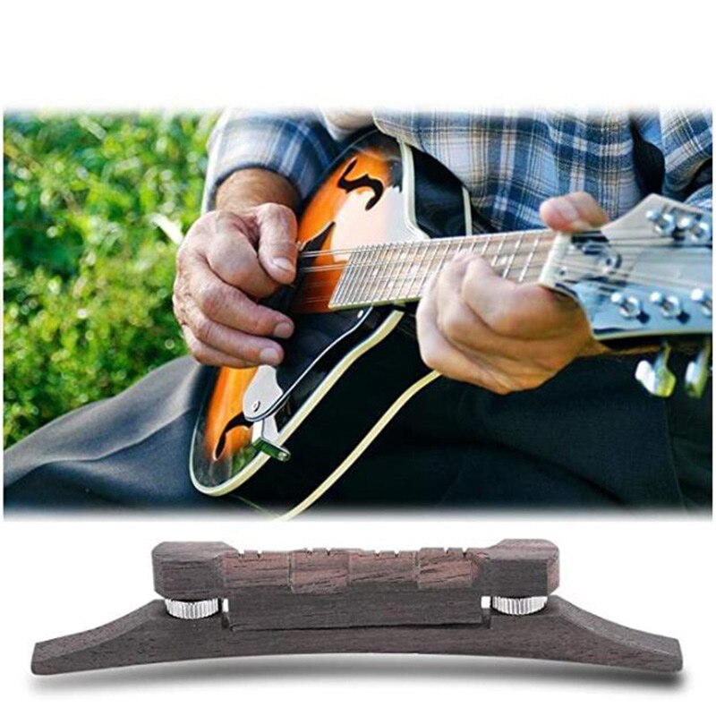 Adjustable Rosewood Mandolin Bridge String Height Archtop Bridge Musical Instrument Accessory for Mandolin Diy Repair Parts