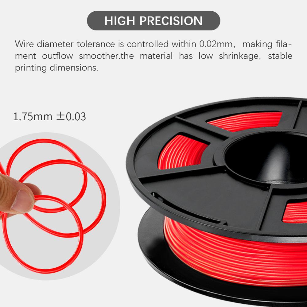 Filament Flexible pour impression 3D, consommable d'imprimante en plastique et caoutchouc, 1.75mm de diamètre, rapide, 0.5 KG