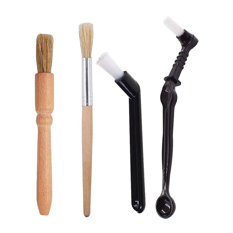 Coffee Machine Cleaning Brush Set,4 Pieces Wooden and Nylon Espresso Cleaning Brush,for Coffee Machine Group Head: Default Title