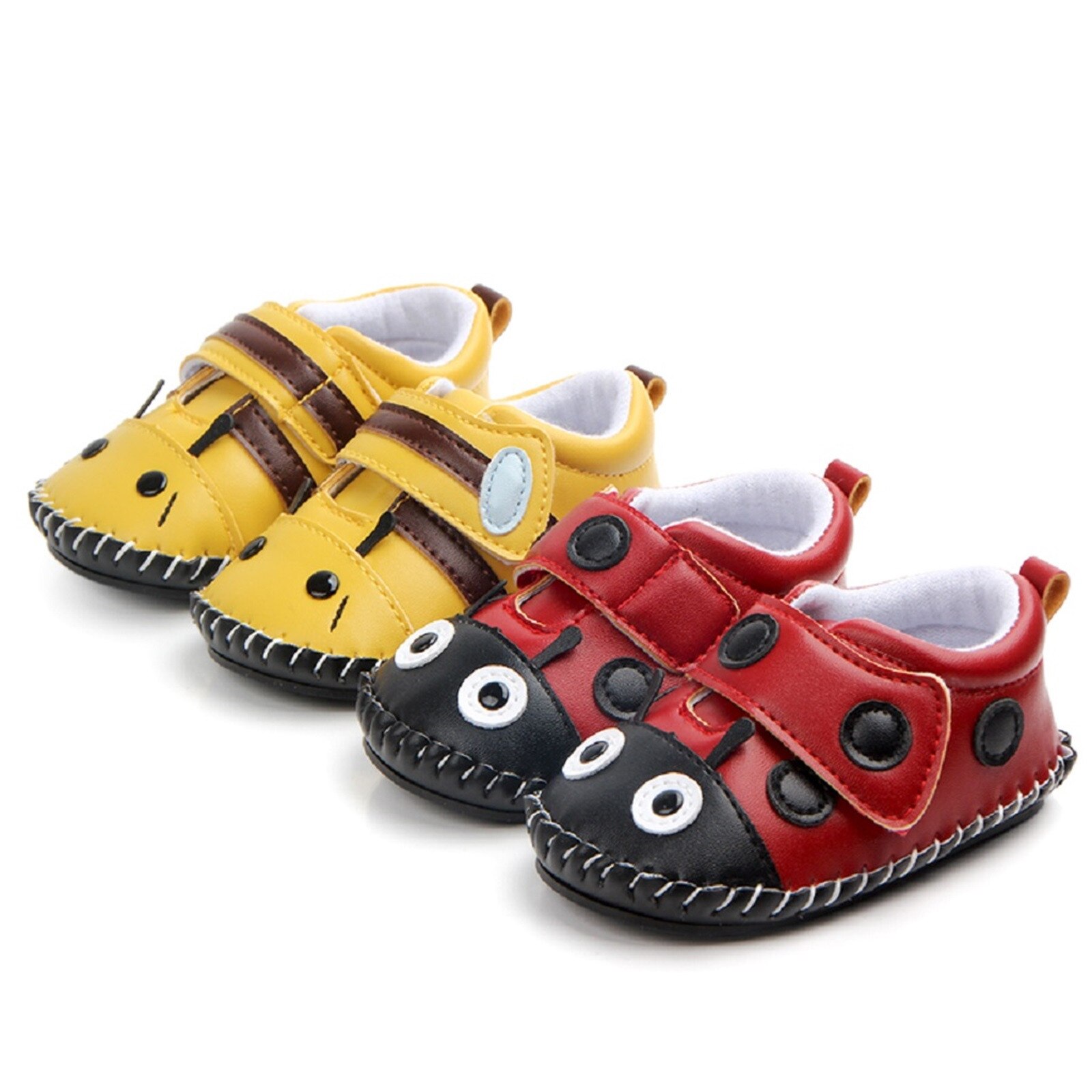 Newborn Baby First Walk Shoes Kids Baby Animal Bee Shoes Rubber Soles Non-slip First Walking Shoes Prewalker Anti-slip Footwear