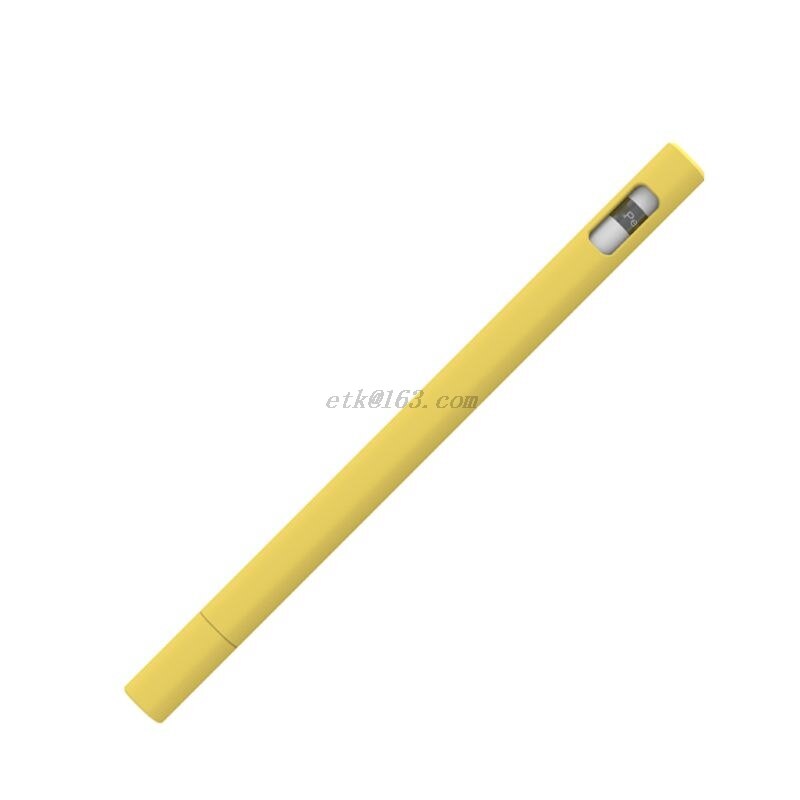 Triangle Anti-scroll Silicone Protective Case Pouch Cap Holder Nib Cover Skin For Apple Pencil 2 for iPad Pencil 2nd: Yellow Pencil 1