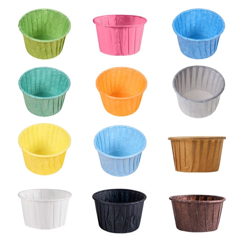 50Pcs Muffin Cupcake Papier Cup Oilproof Cupcake Liner Bakken Cup Lade Case