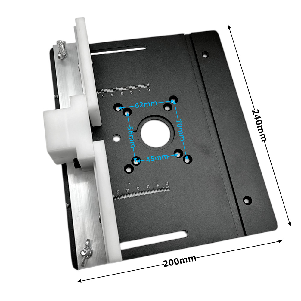 Aluminum Router Table Insert Plate Router Lift Kit for 65mm Diameter Motors Woodworking Workbench Trimmer Engraving Machine Tool: green