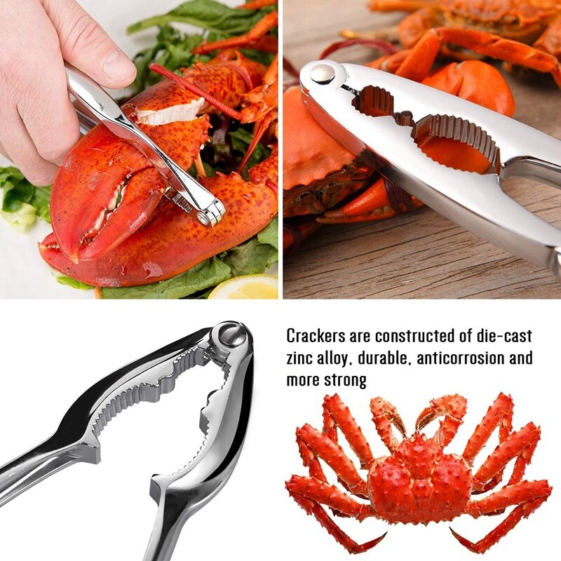 Seafood Tools Set,Lobster Crab Mallets,Lobster Shellers,Crab Crackers And Tools,Mini Wood Hammer For Shellfish Seafood