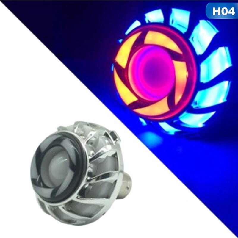 Farol de motocicleta com olho de anjo, 1 peça, luzes traseiras, led, acessórios para moto, lâmpada de freio universal: 04