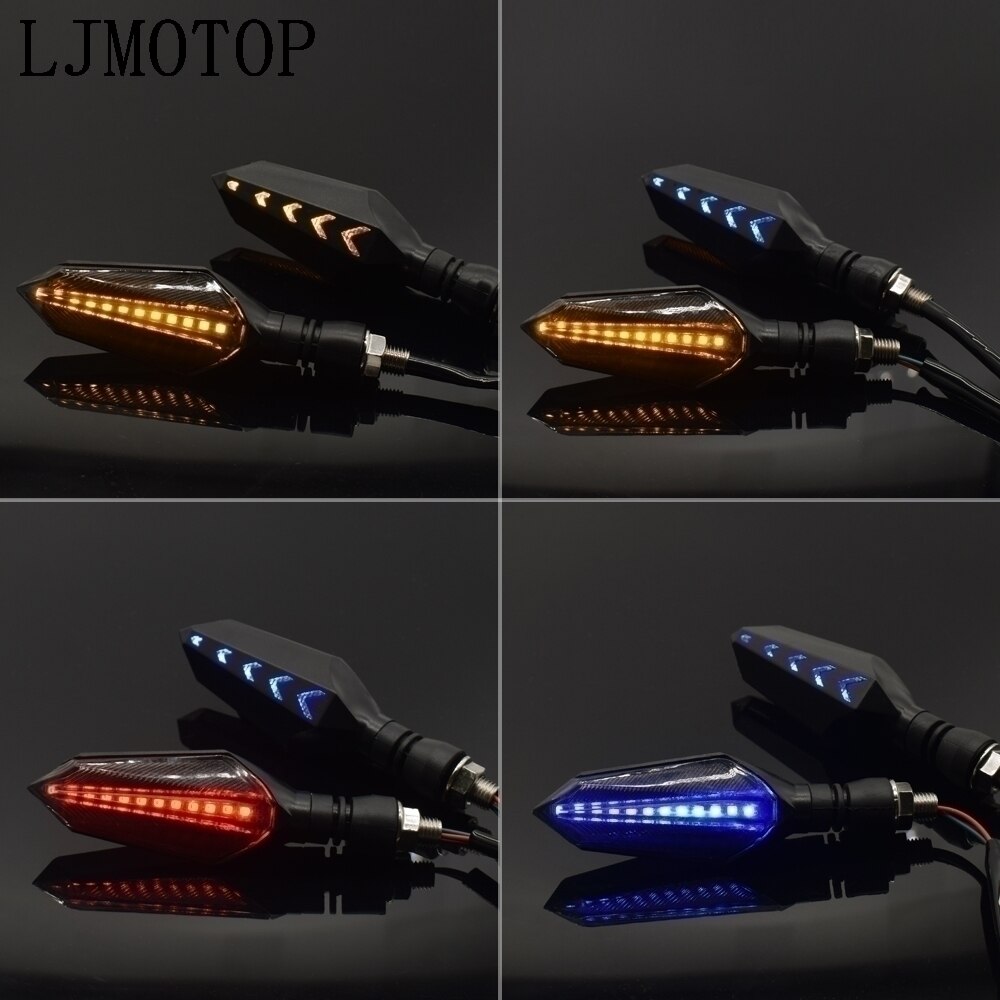 Universal 12 Led Motorfiets Richtingaanwijzers Moto Achterlichten Signal Lamp Voor Kawasaki/Honda/Suzuki/Yamaha/Ducati