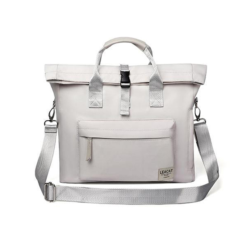 Women laptop backpack waterproof three way handbag for women Style portable 15 inch notebook backpack: Beige