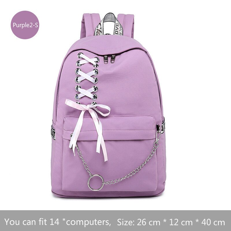 Girl Schoolbag Female Students Laptop Backpack Kids School Bags For Teenage Girls Women Gray Backpacks Mochila Escolar