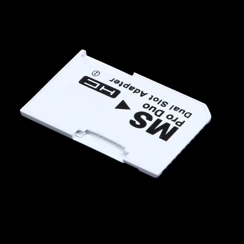 Memory Card Adapter 2 microSD/micro SDHC Cards Adapter Micro SD TF to Memory Stick MS Pro Duo for PSP Card White