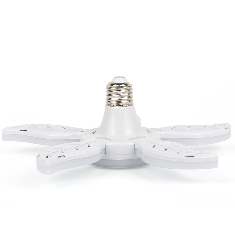 40W Mango Shape LED Garage Lamp E27 Deformation Industrial Light Folding Ceiling Fan Light For Home Warehouse Work Shop