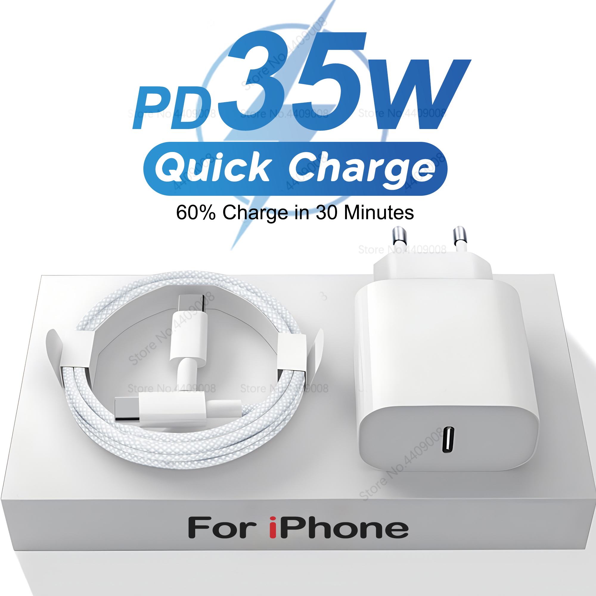 35w usb c oplader til apple iphone 12 13 11 14 pro max 15  xs 8 plus hurtigopladning  pd 20w usb 14 c kabel til iphone oplader