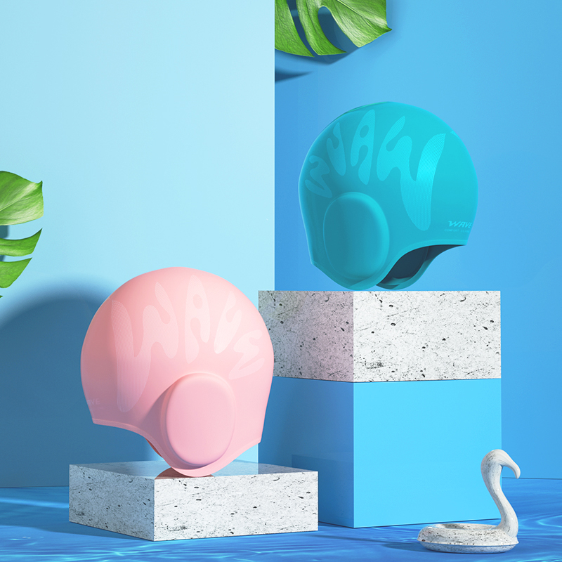 Kinderen Zomer Duurzaam Siliconen Badmuts Met 3D Gehoorbescherming Badmuts Voor Mannen Vrouwen Badmuts Voor Korte Lange haar