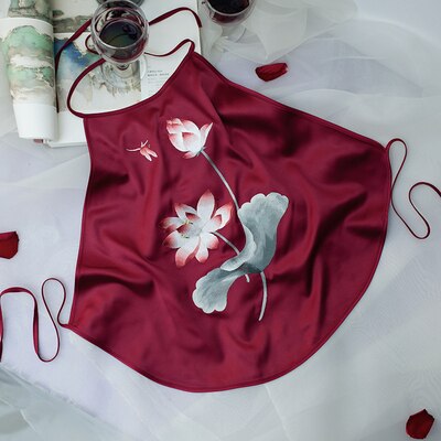 100% handmade Silk Stickerei zubehör erwachsene Chinesischen brust abdeckungen lotus muster Valentinstag: NO.7