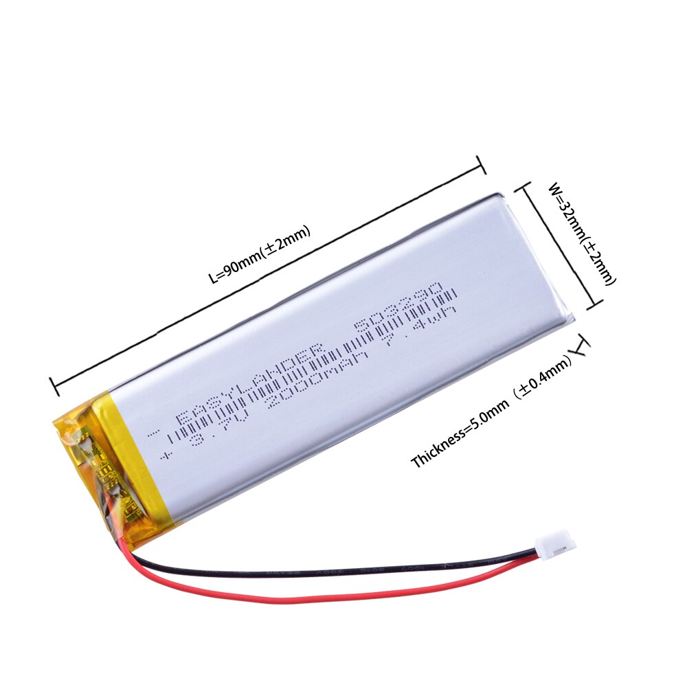 Tablet computer battery 503290 3.7V 1900MAH 503590 MP3 MP4 MP5 GPS DVD Universal Li-ion battery for tablet pc 7 inch 8 inch 9inc