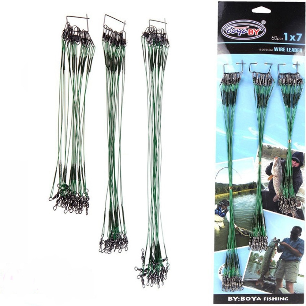 30.86 lbs ciągnąć 20 sztuk przynęty hak ślady stalowe druty bezpieczeństwa pstryknąć obrotowe krętliki trwałe praktyczne linka wędkarska na zewnątrz