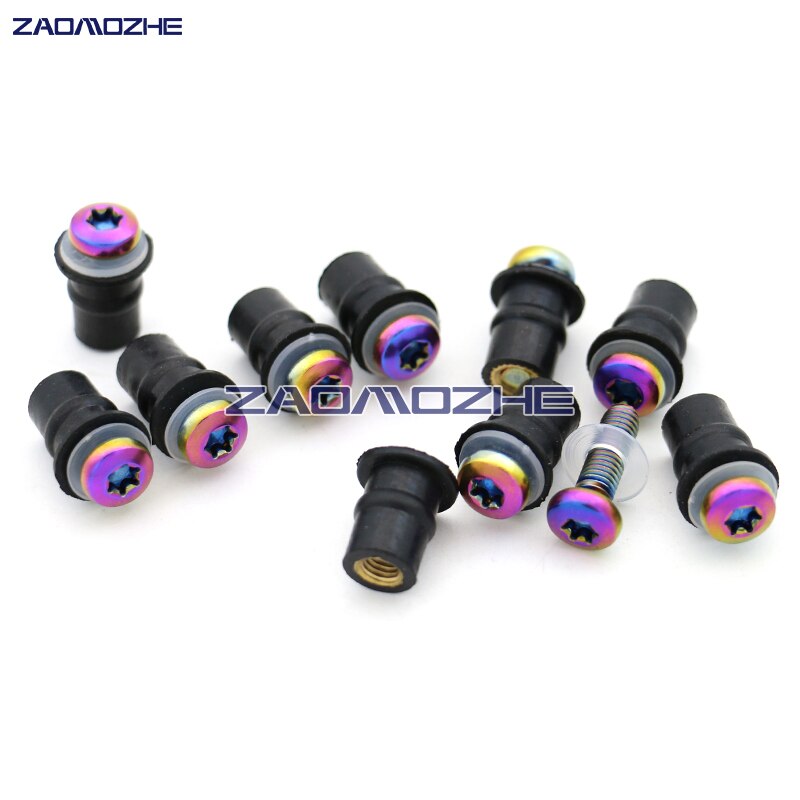 Motorfiets Voorruit Bouten Schroef Moer Fastener Kit M5 5mm Compatibel