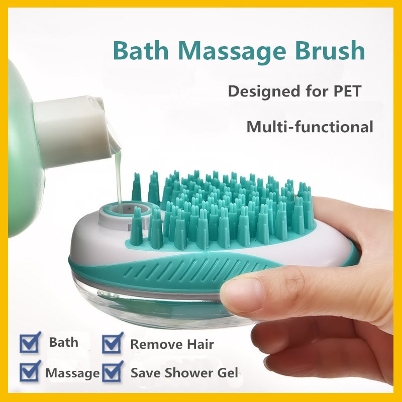 Hond Bad Borstel Siliconen Spa Shampoo Massage Borstel Ontharing Kam Wassen Sproeier Voor Kleine Honden Katten Schoonmaken Douche