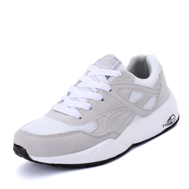 Kvinder fritidssko dame letvægts åndbare komfortable sneakers flade pink sko kvinder tennis feminino platform sko zapatos: Grå / 7