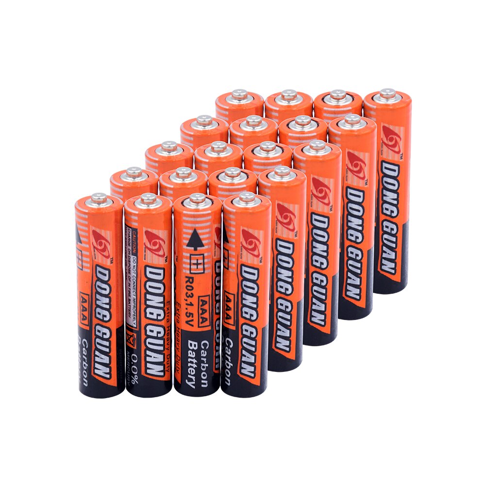 Pile AAA Carbone Secco - 1.5V UM4 LR03 - Confezione da 4, 8, 12, 16 o 20 - Per Telecomandi, Giocattoli, Stampanti Portatili, Luci LED: 20 pz