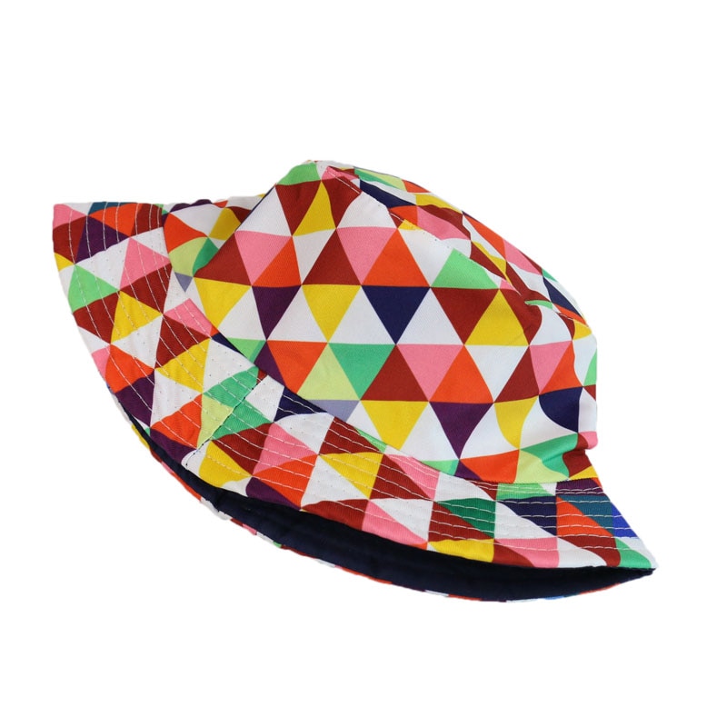 FOXMOTHER Multicolor Regenboog Geometrische Plaid Gedrukt Vissen Emmer Hoeden Zon Visser Caps Mens Womens