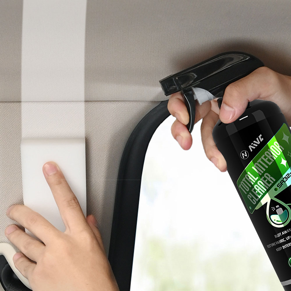 Auto-Innenreiniger, Deckenreiniger, Leder, Flanell, gewebter Stoff, wasserfrei, Mehrzweck-Reinigungsspray-Werkzeug für Auto-Armaturenbrett