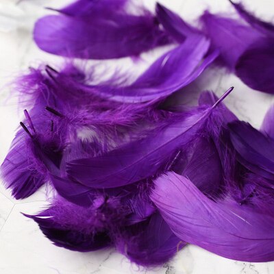 Refining Natural Feather Colourful Small Goose Feathers 3-8cm Photography props for Photo Background DIY Decoration: Purple